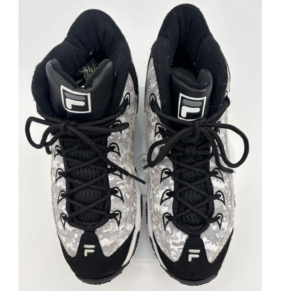 FILA Sneaker Shoe Basketball Black White Snake Dancer 6 Youth High Top 90s RARE